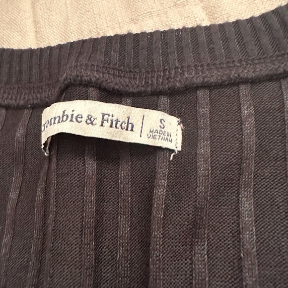 abercrombie 2 pieces black ribbed pajama set - Picture 5 of 6